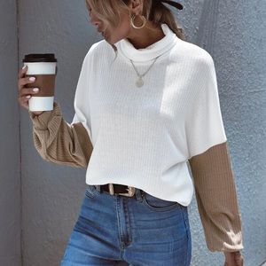 shein rolled neck sweater